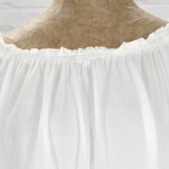 ELAN Romper Shorts Oversized Summer Bell Sleeve Festival Beach Ruffle White SM - Picture 3 of 17